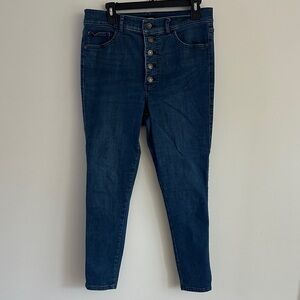 Express Dark Blue High Rise Women's Jeans